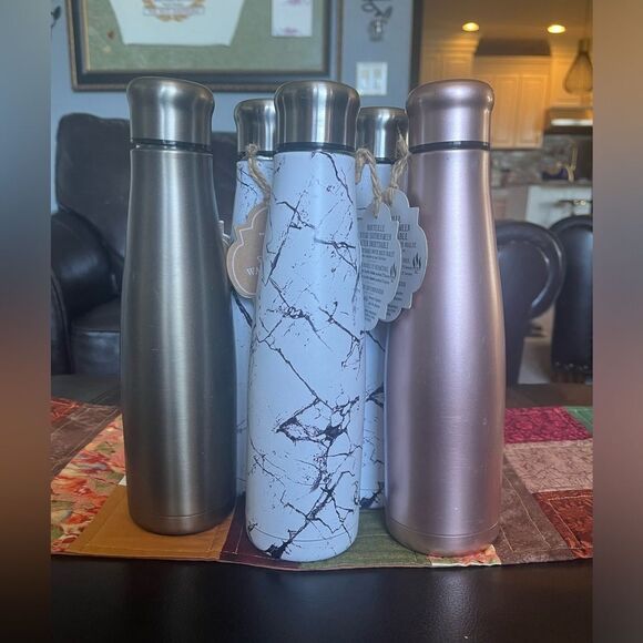 Marble 12-24hour INSULATED Hot Cold Water Bottle - Picture 1 of 6